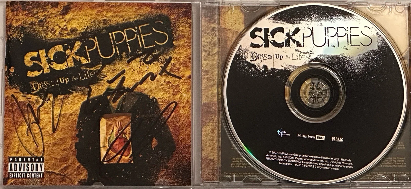 SICK PUPPIES Dressed Up As Life Authentic Signed CD, image 3