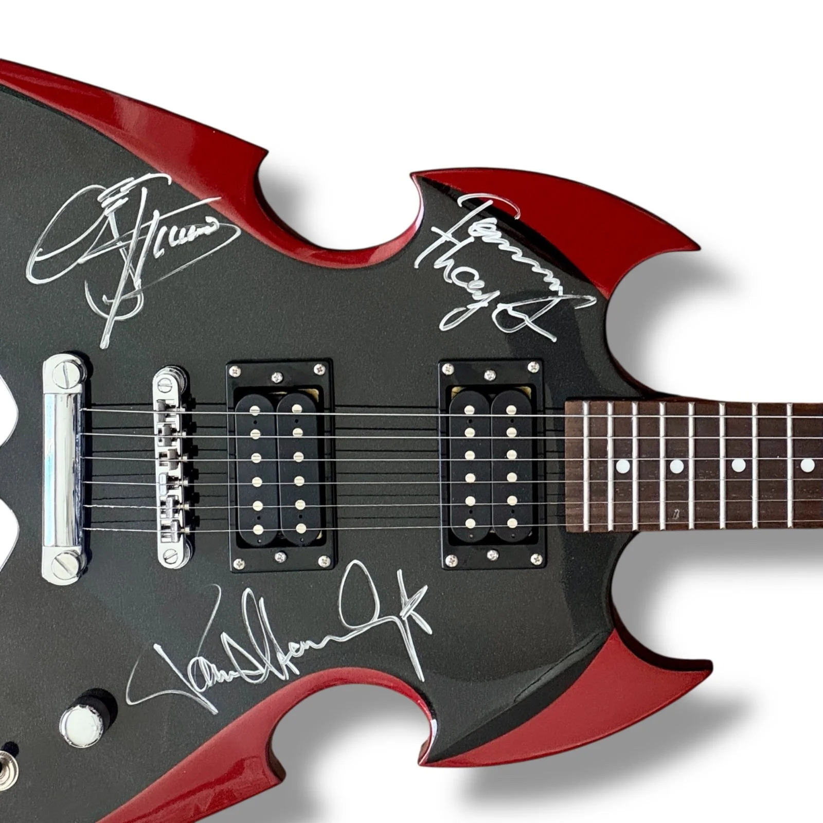 Kiss Signed Guitar JSA COA Paul Stanley Gene Simmons Peter Criss Tommy Thayer, image 2