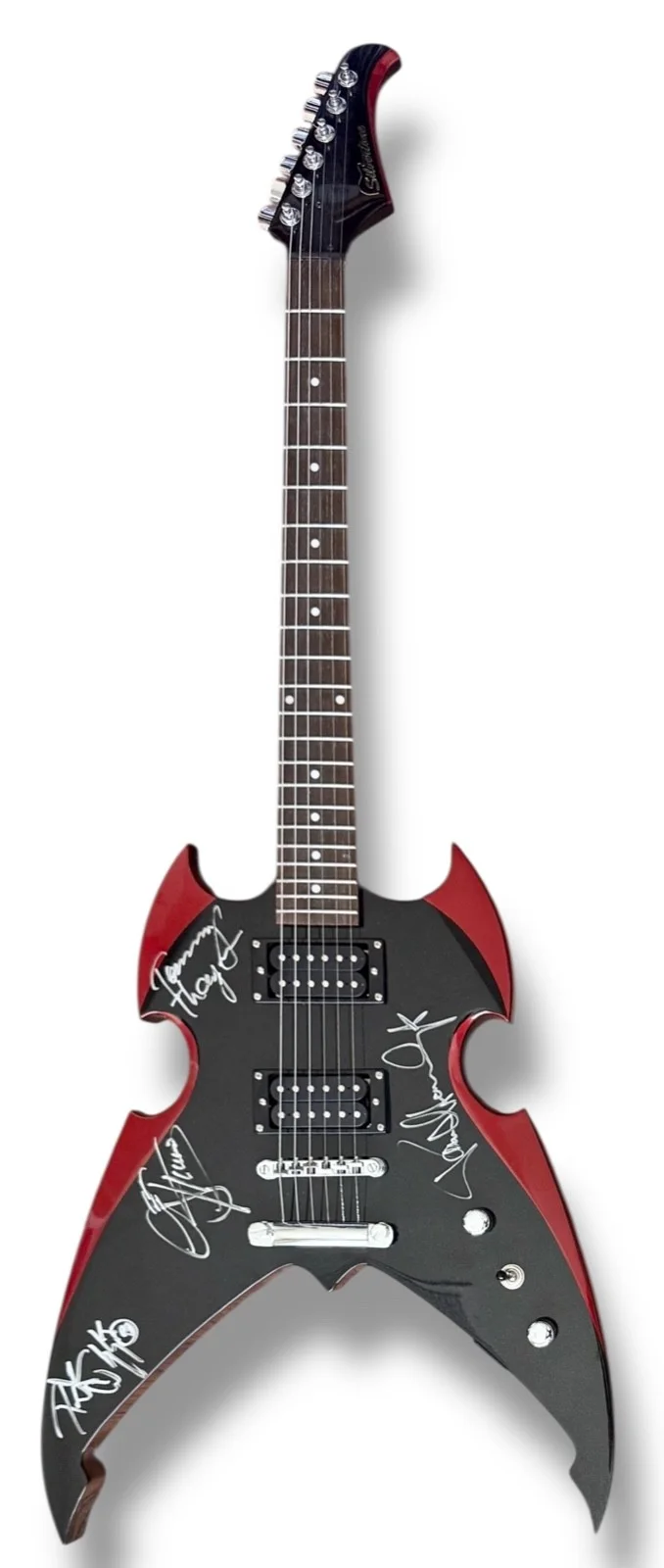 Kiss Signed Guitar JSA COA Paul Stanley Gene Simmons Peter Criss Tommy Thayer, image 4
