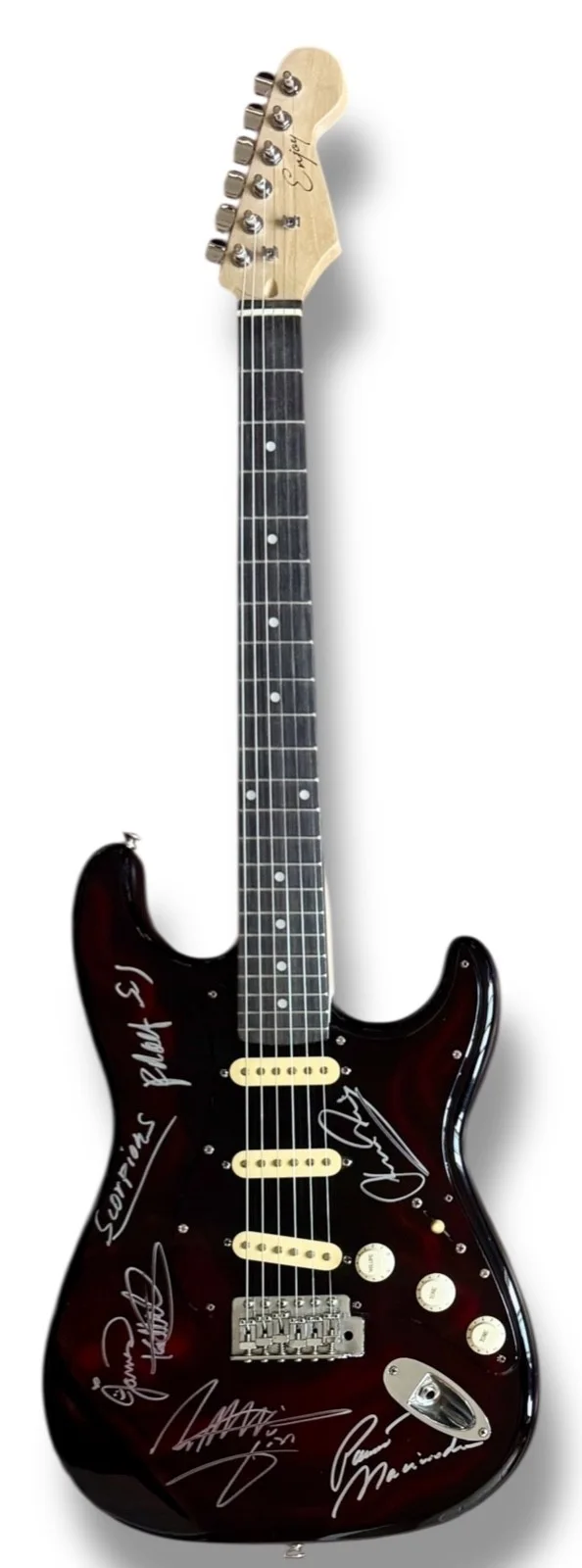 Scorpions Signed Guitar JSA COA Klaus Meine Rudolf Schenker Matthias Jabs +2, изображение 4