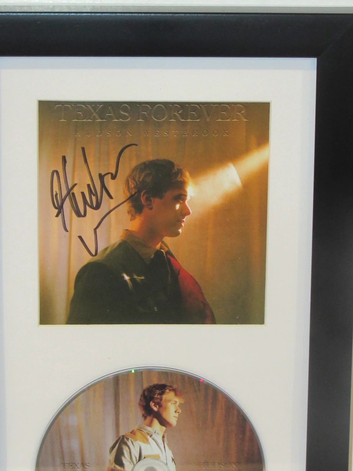 HUDSON WESTBROOK TEXAS FOREVER Hand Signed Framed CD Autographed LONG SIGNATURE, image 2