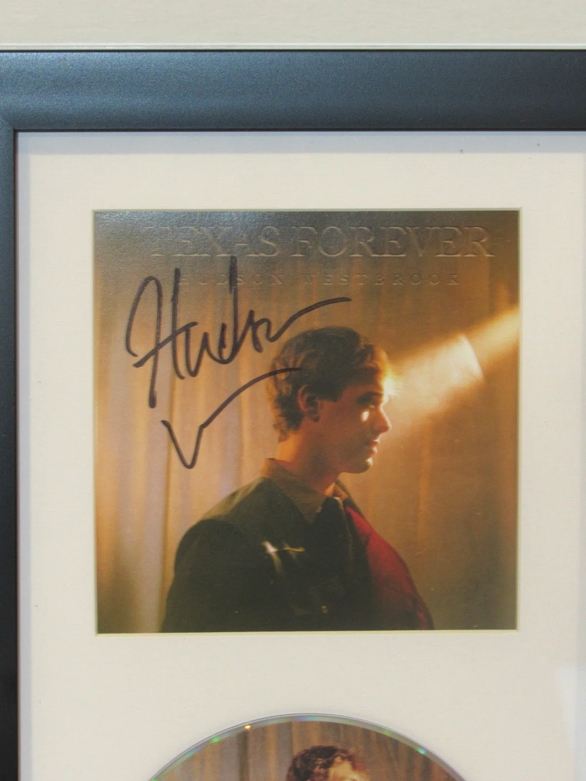 HUDSON WESTBROOK TEXAS FOREVER Hand Signed Framed CD Autographed LONG SIGNATURE, image 2