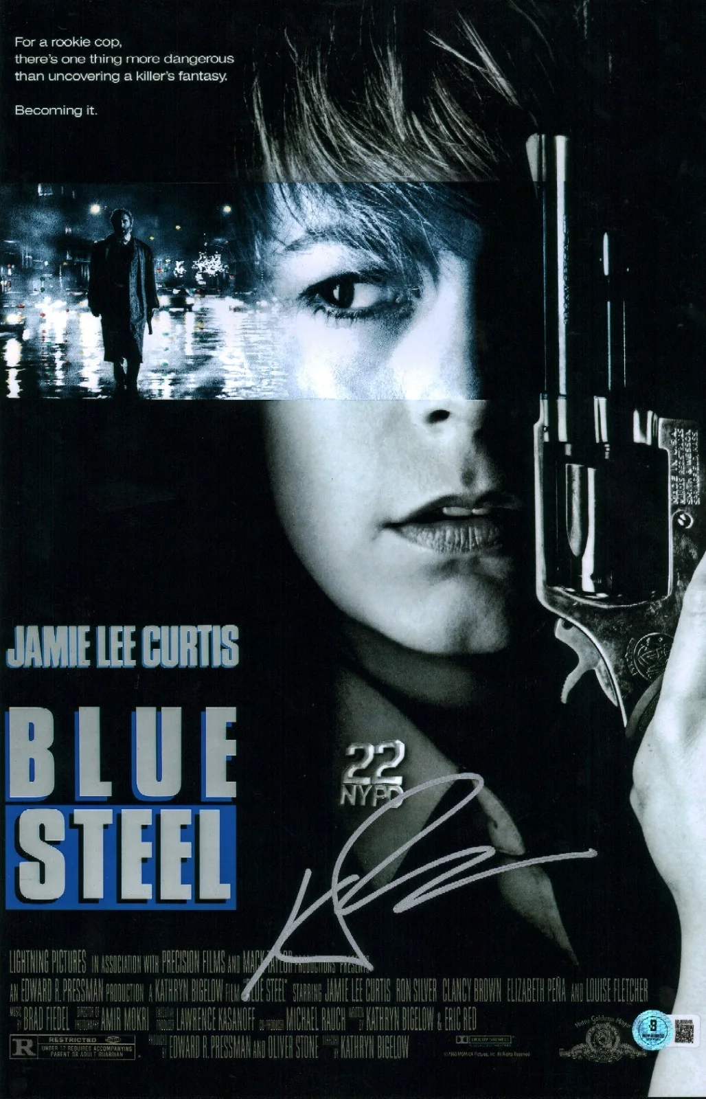 kathryn bigelow — Kathryn Bigelow Signed Autographed Blue Steel 11x17 Photo Poster BAS COA