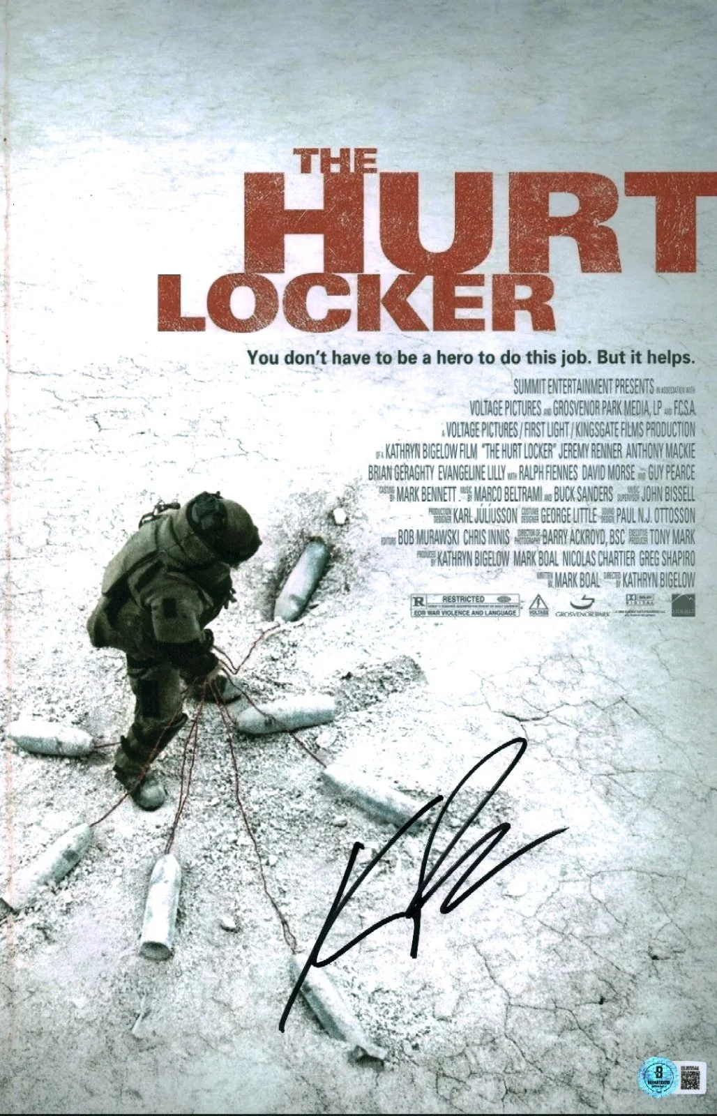 kathryn bigelow — Kathryn Bigelow Signed Autographed The Hurt Locker 11x17 Photo Poster BAS COA