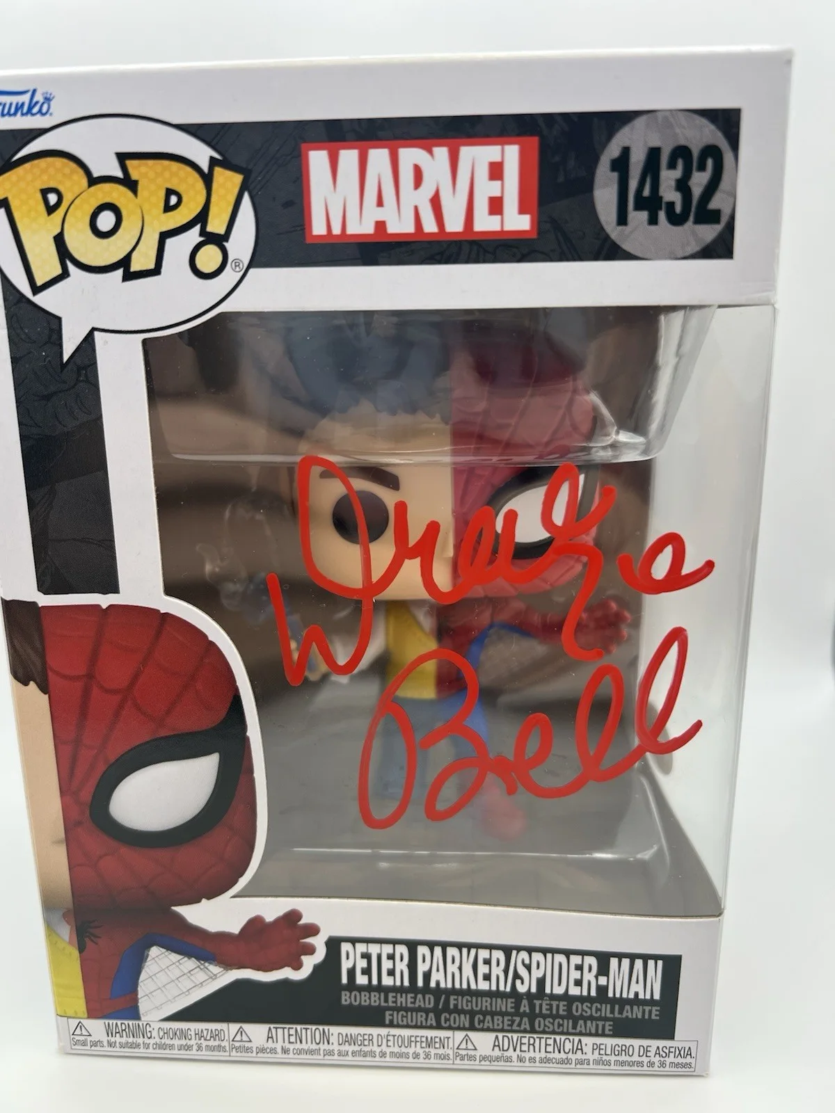 Drake Bell Peter Parker/Spider-Man Signed Funko with JSA, image 2