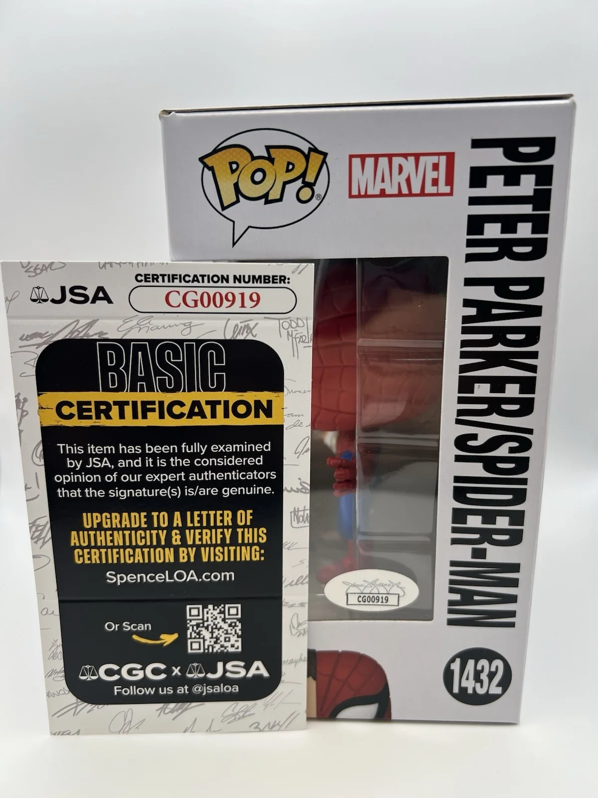 Drake Bell Peter Parker/Spider-Man Signed Funko with JSA, image 3