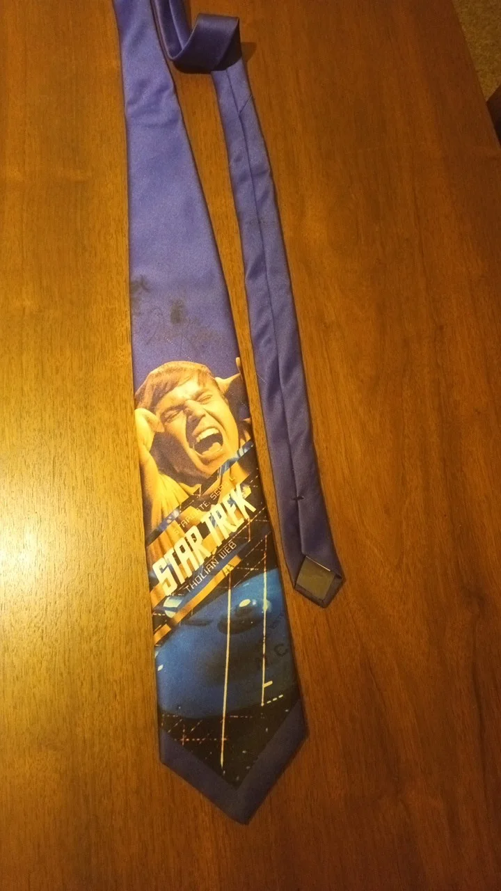 Walter Koenig — Walter Koenig (Mr. Chekov) Signed "Tholian Web/Mirror, Mirror" Neck Tie, image 3