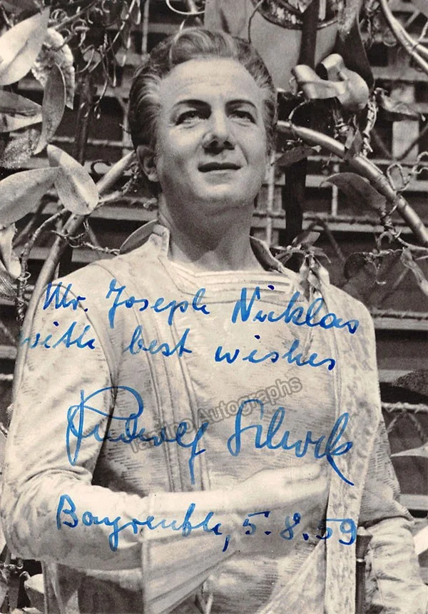 Rudolf Schock — Schock, Rudolf - Signed Photograph in Meistersinger