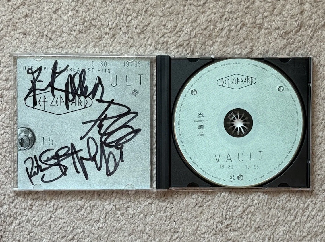 Def Leppard Signed Autographed CD The Vault Greatest Hits Joe Elliott JSA LOA!, изображение 2