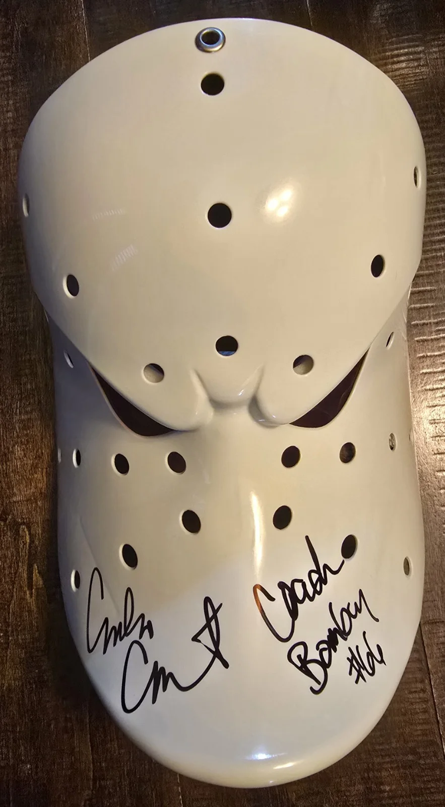 Emilio Estevez — Emilio Estevez signed Mighty Ducks Goalie Mask with Coach Bombay #66...