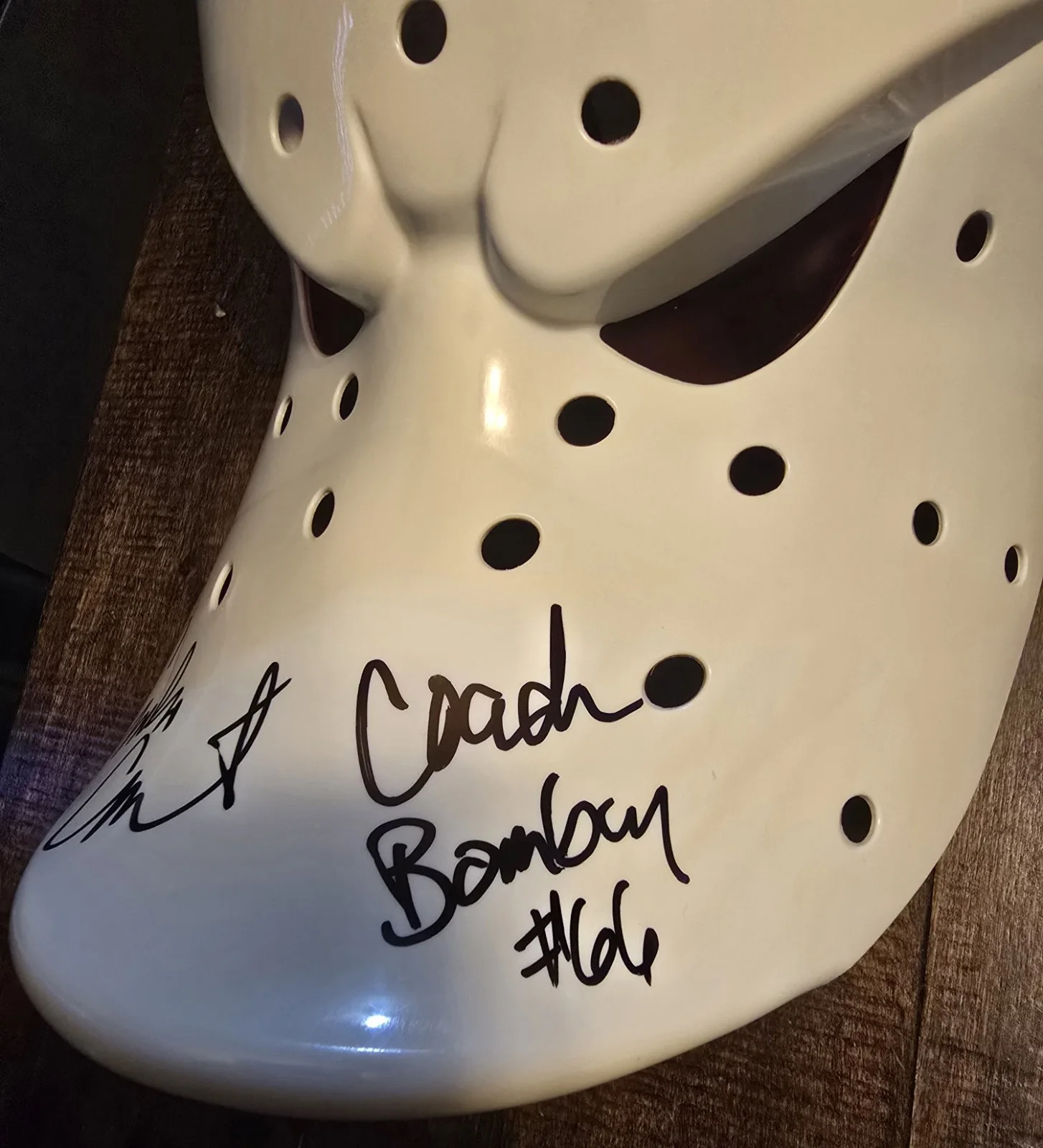 Emilio Estevez — Emilio Estevez signed Mighty Ducks Goalie Mask with Coach Bombay #66..., изображение 3