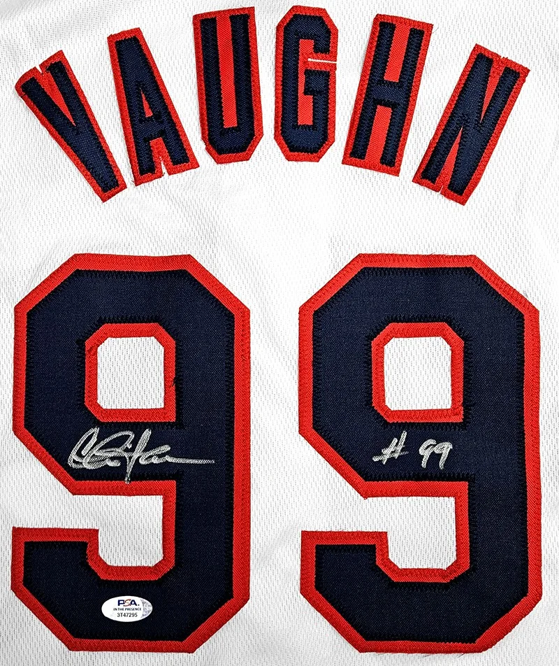 Charlie Sheen — Charlie Sheen Signed Autographed Cleveland Major League Jersey Inscribed #99 PSA, image 2