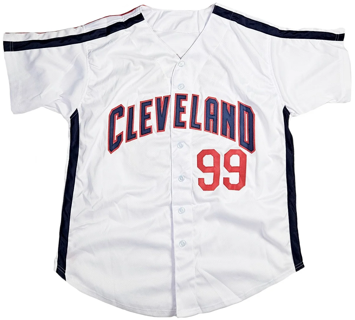 Charlie Sheen — Charlie Sheen Signed Autographed Cleveland Major League Jersey Inscribed #99 PSA, image 3