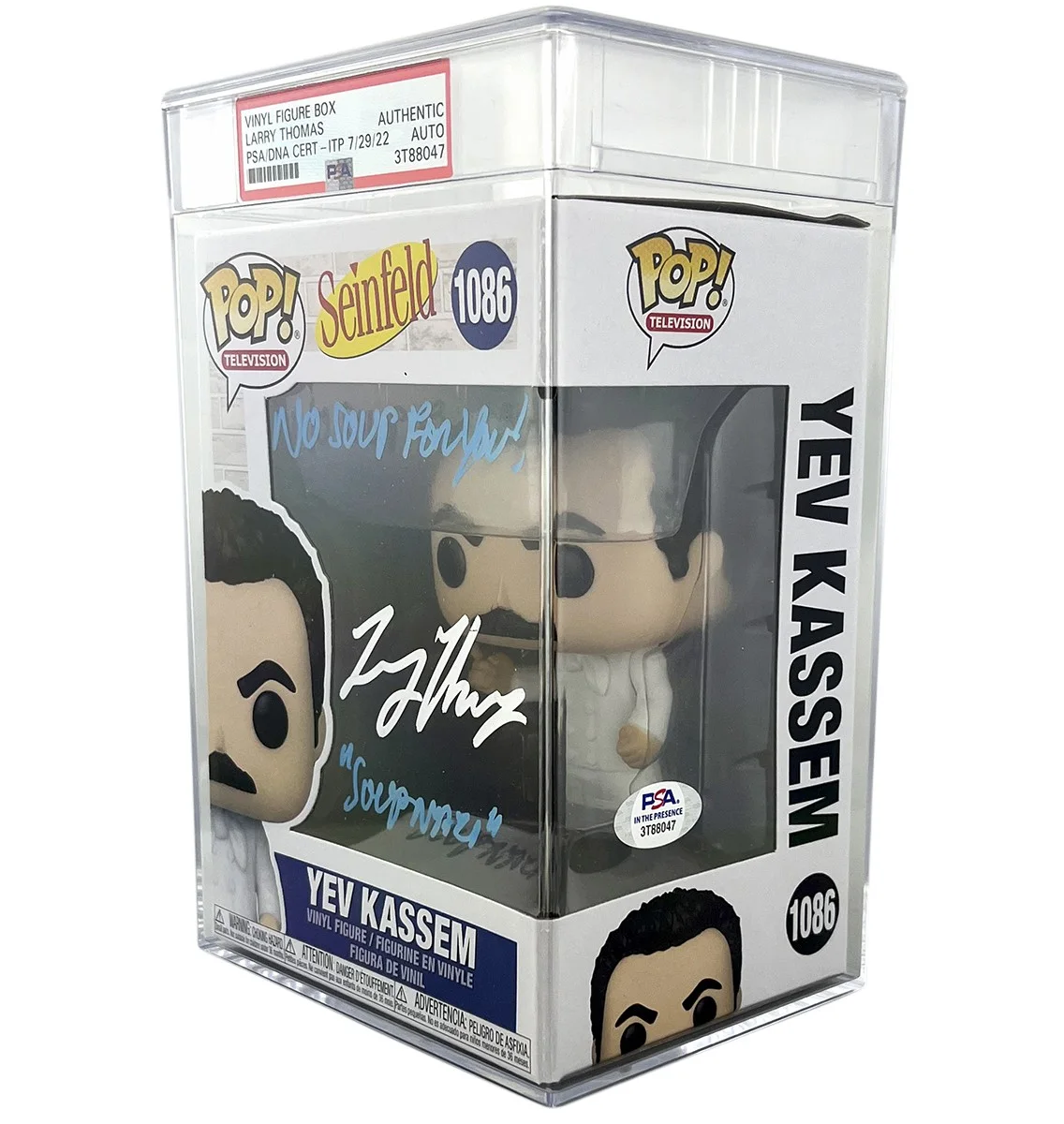 Larry Thomas — Larry Thomas Signed Autographed Seinfeld Soup Nazi Funko Pop! PSA Encapsulated, изображение 2