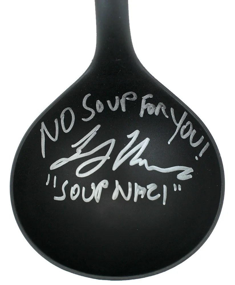 Larry Thomas — Larry Thomas Signed Autographed Seinfeld Soup Nazi Ladle No Soup For You TRISTAR, изображение 2
