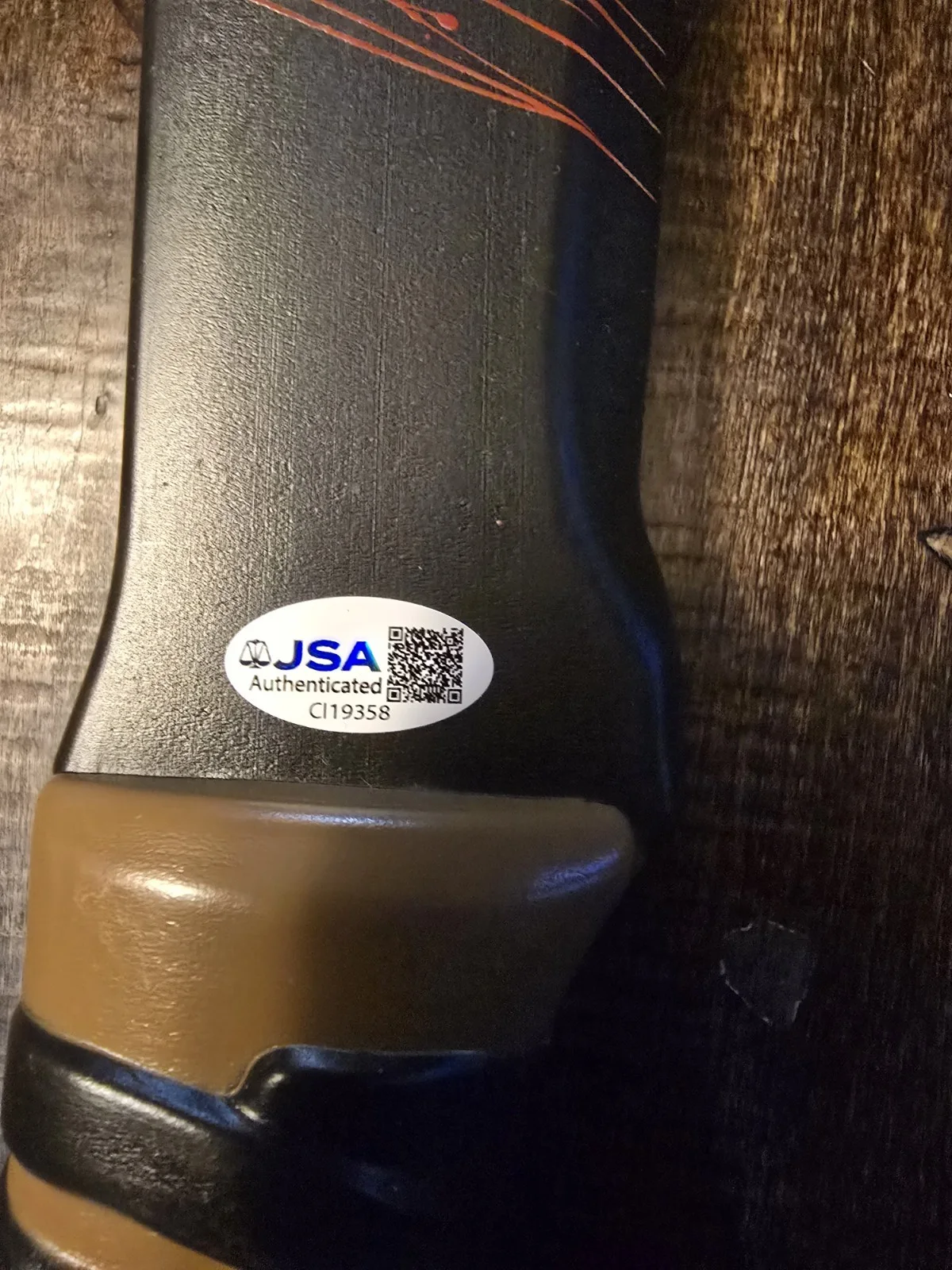 Jerry Wallace — Jerry Wallace signed Jason Friday the 13th Plastic Machette Prop with Jason 2..., image 3
