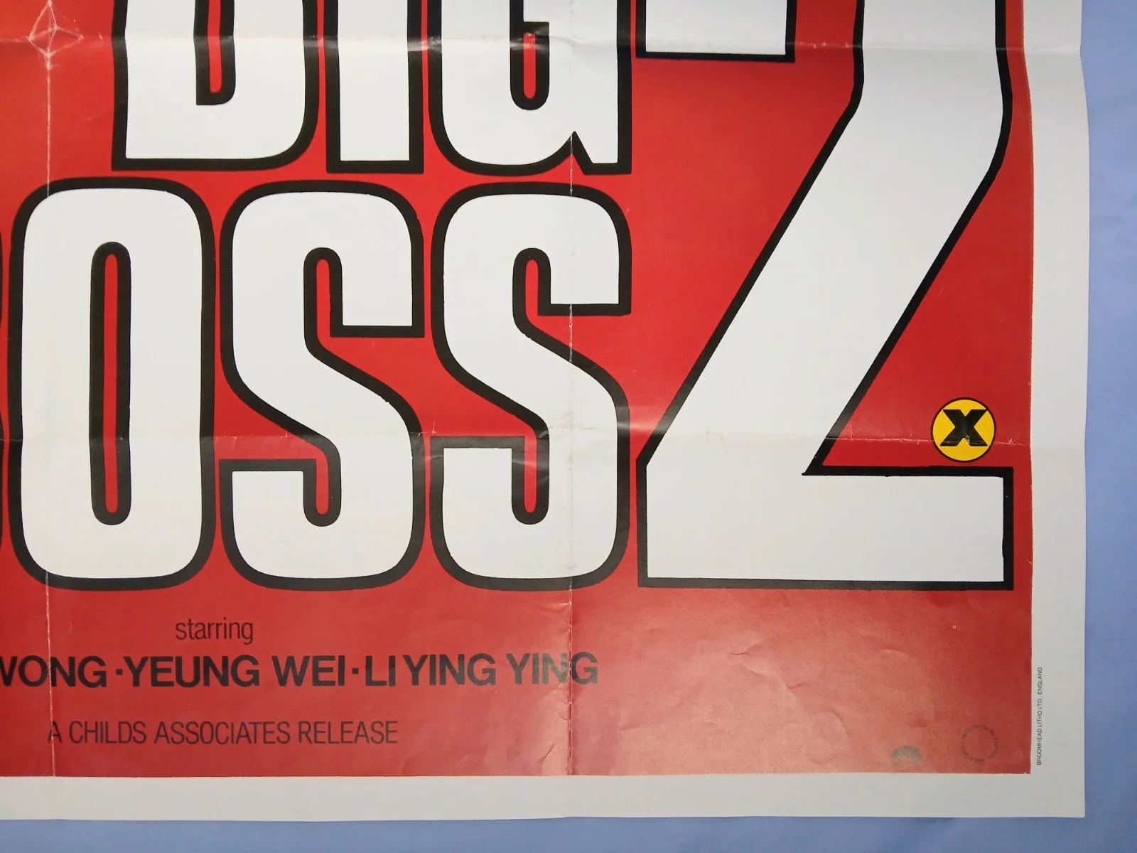 BIG BOSS 2 (1976) rare original UK quad poster in vgc - Bruceploitation Kung Fu, изображение 5