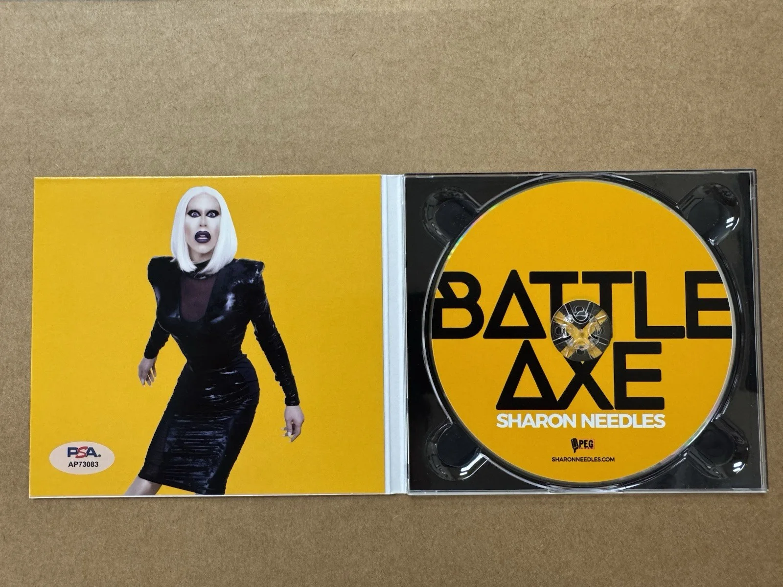 NEW Sharon Needles signed Drag Race Autographed BATTLE AXE CD ALBUM PSA COA RPDR, image 2
