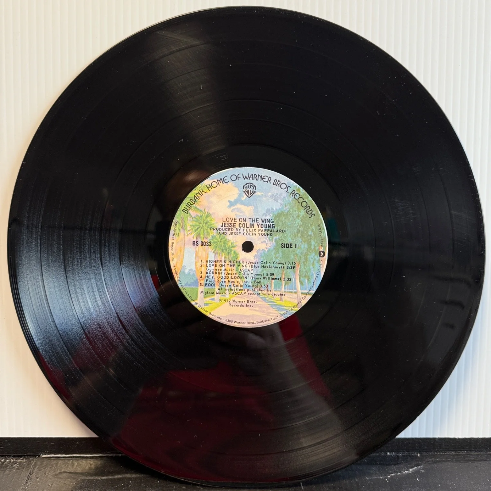 JESSE COLIN YOUNG Love On The Wing AUTOGRAPHED BS 3033 Warner Bros. w/inner sly, изображение 3