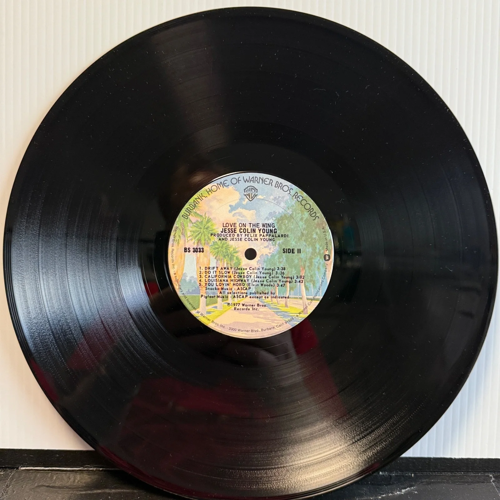 JESSE COLIN YOUNG Love On The Wing AUTOGRAPHED BS 3033 Warner Bros. w/inner sly, изображение 5