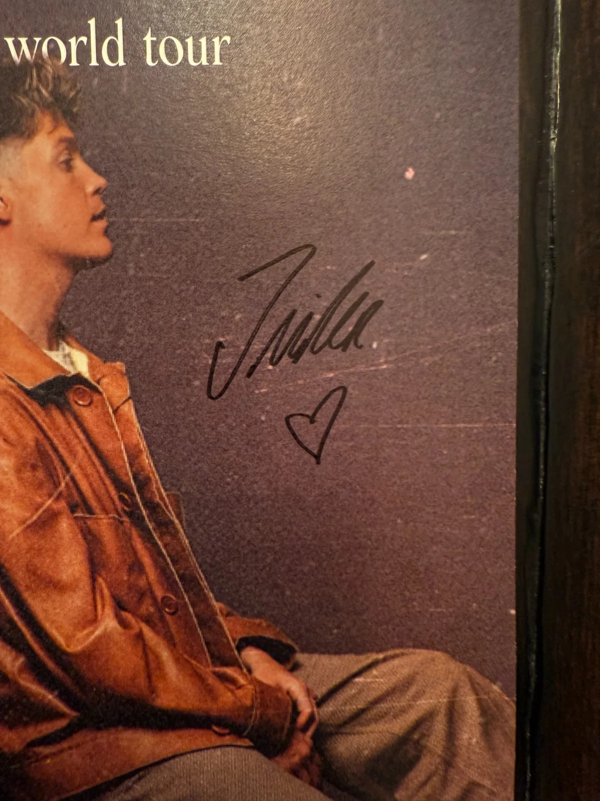 Jamie Miller signed / autographed tour promo poster, image 2