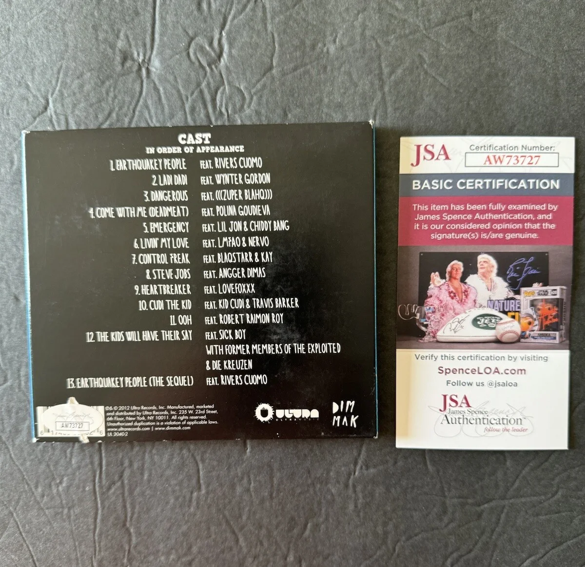 Steve Aoki Signed Wonderland Cd Autographed DJ JSA COA EDM, image 2