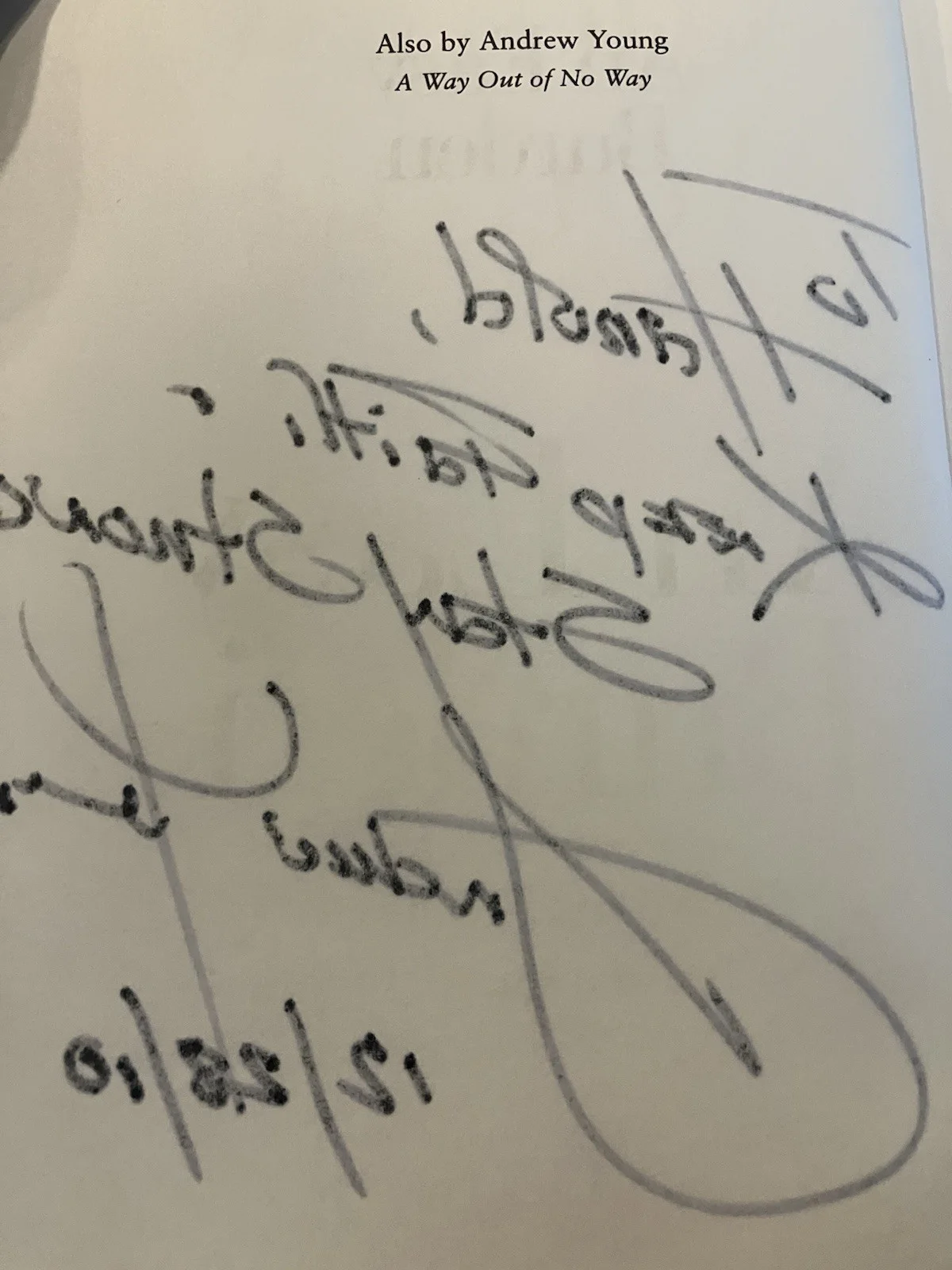 Signed Book By Andrew Young First Edition (Excel +++ Condition) An Easy Burden), image 4