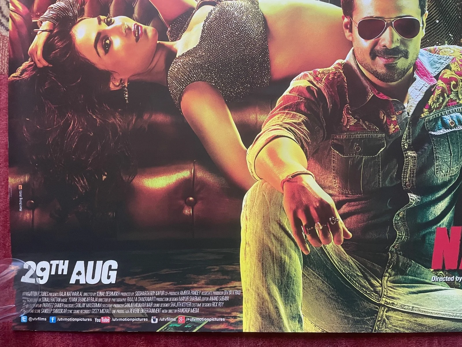 RAJA NATWARLAL (2014) Original Bollywood Quad Movie Film Poster Humaima Malik, изображение 4