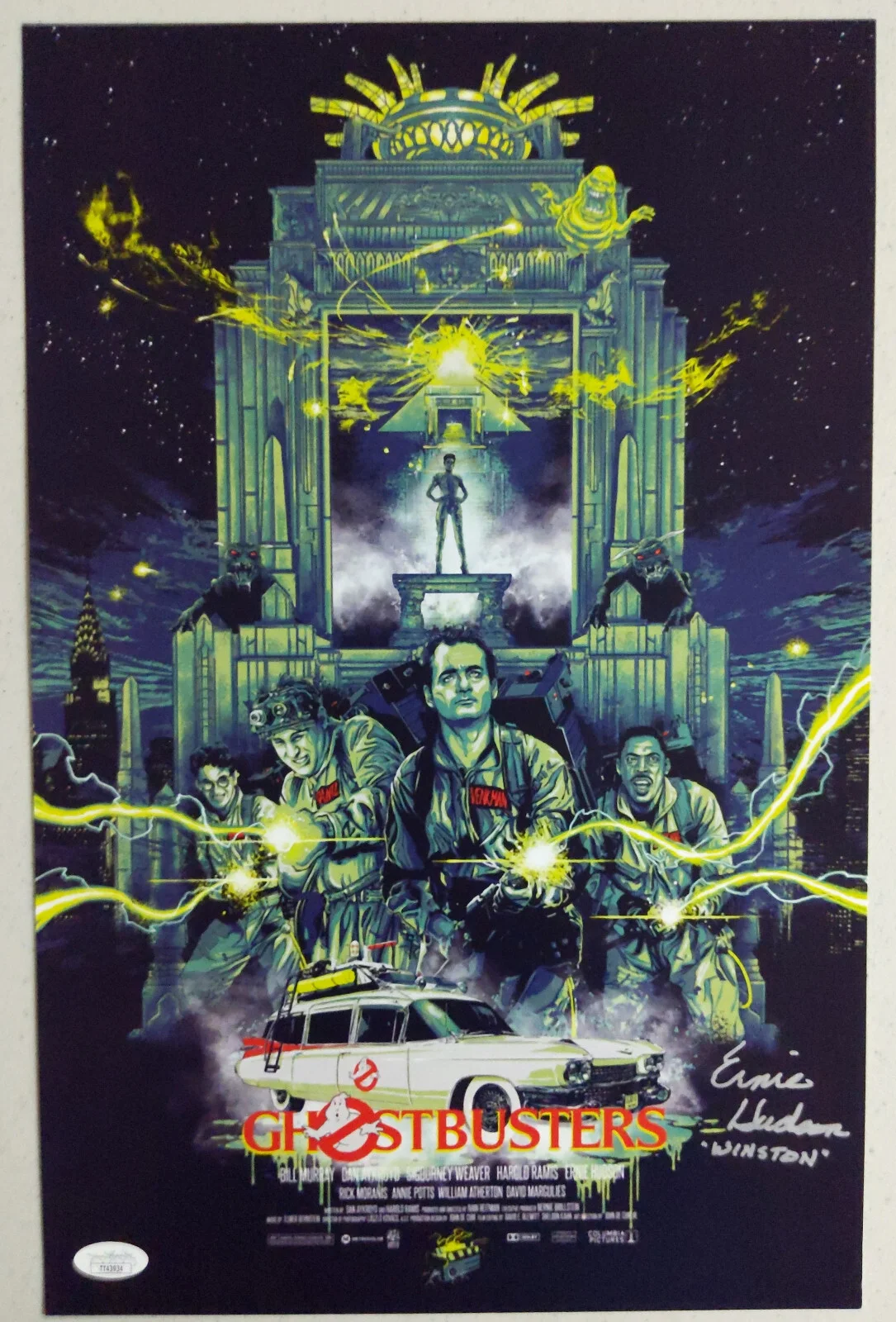 Ernie Hudson — Ernie HUDSON Signed 11x17 Photo Ghostbusters Winston Inscription BAS JSA COA D