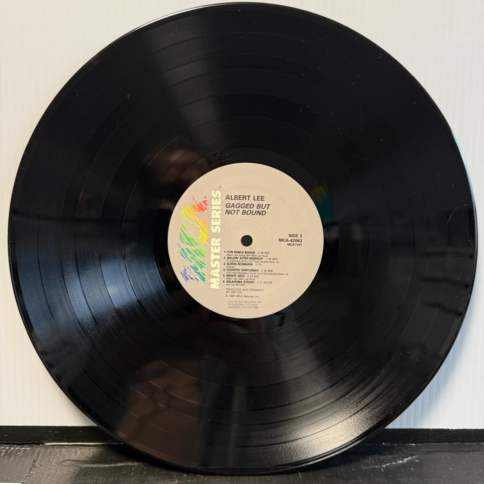 REDUCED - AUTOGRAPHED! ALBERT LEE "Gagged But Not Bound" MCA Audiophile vinyl NM, image 5