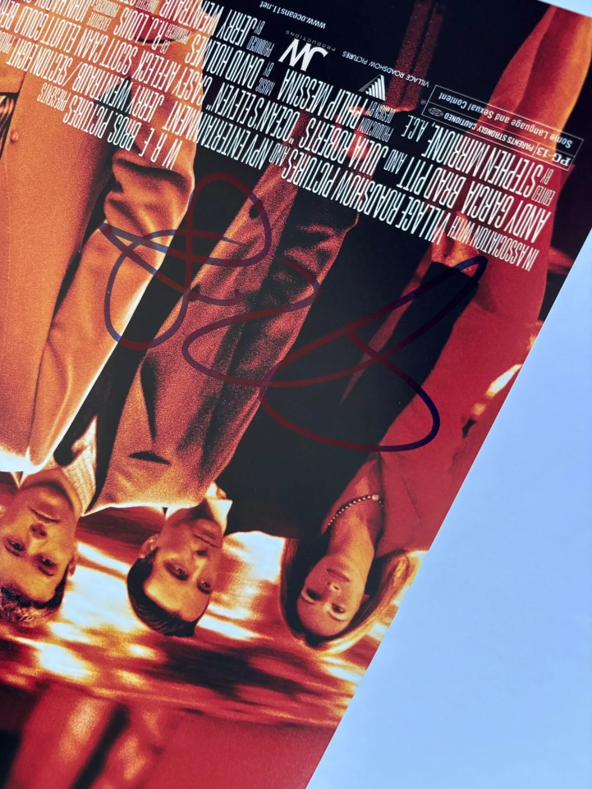 JULIA ROBERTS SIGNED OCEANS 11 ELEVEN 12X18 MOVIE POSTER PHOTO PRETTY WOMAN BAS, изображение 2