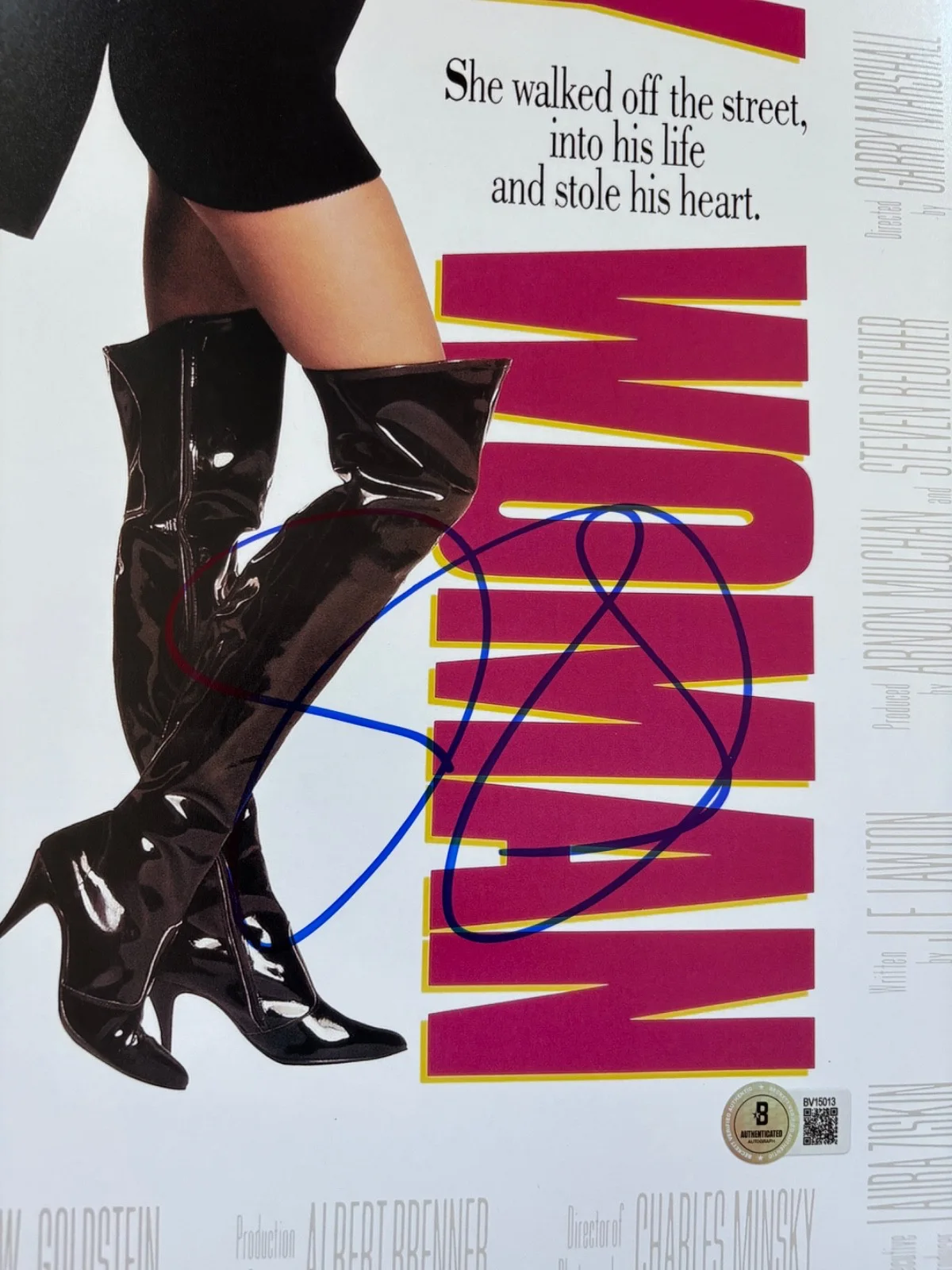 JULIA ROBERTS SIGNED PRETTY WOMAN 12X18 MOVIE POSTER PHOTO SEXY ACTRESS BAS, изображение 2