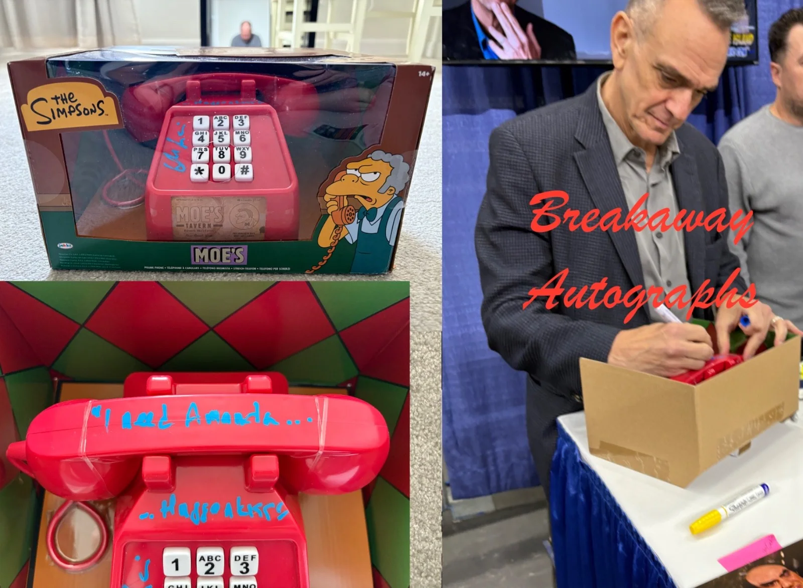 Hank Azaria — Hank Azaria signed Moe's Tavern Phone exact proof JSA COA auto The Simpsons