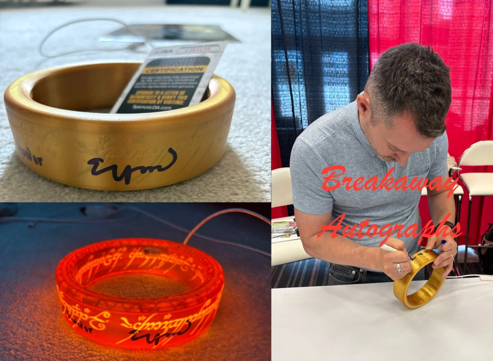 Elijah Wood — Elijah Wood signed 3d printed ring exact proof JSA COA auto Lord of the Rings