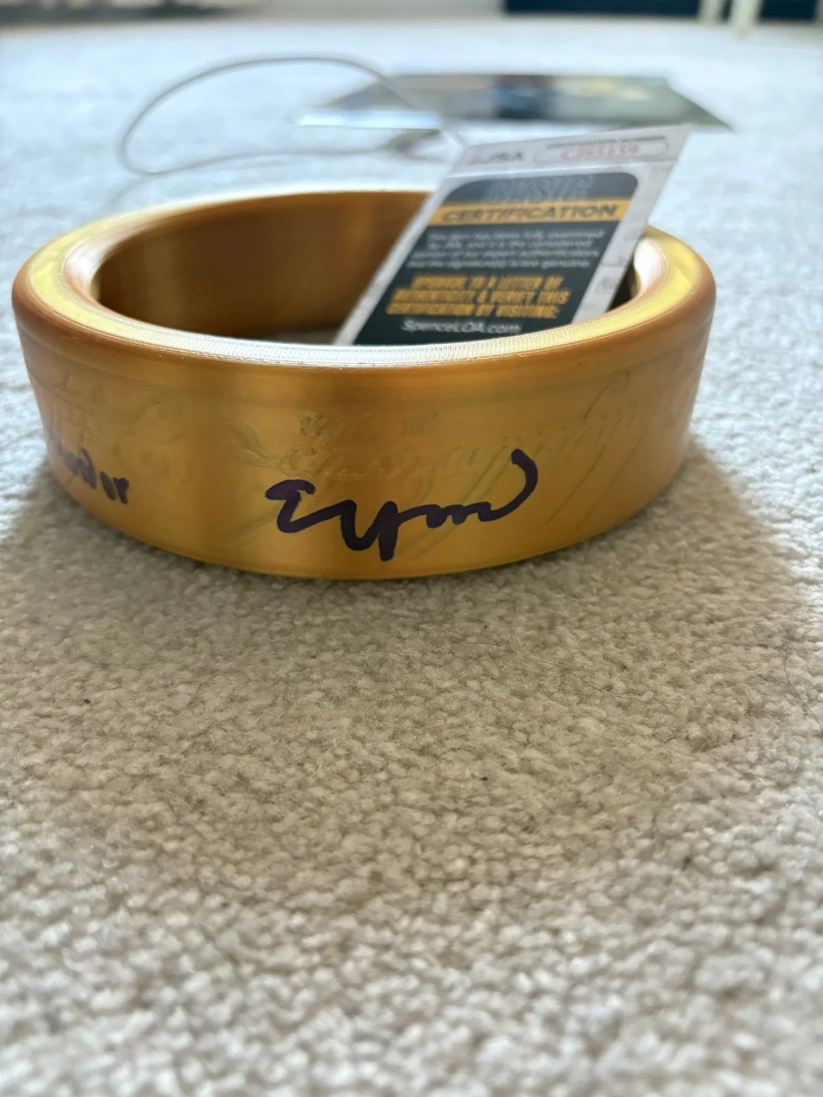 Elijah Wood — Elijah Wood signed 3d printed ring exact proof JSA COA auto Lord of the Rings, image 2