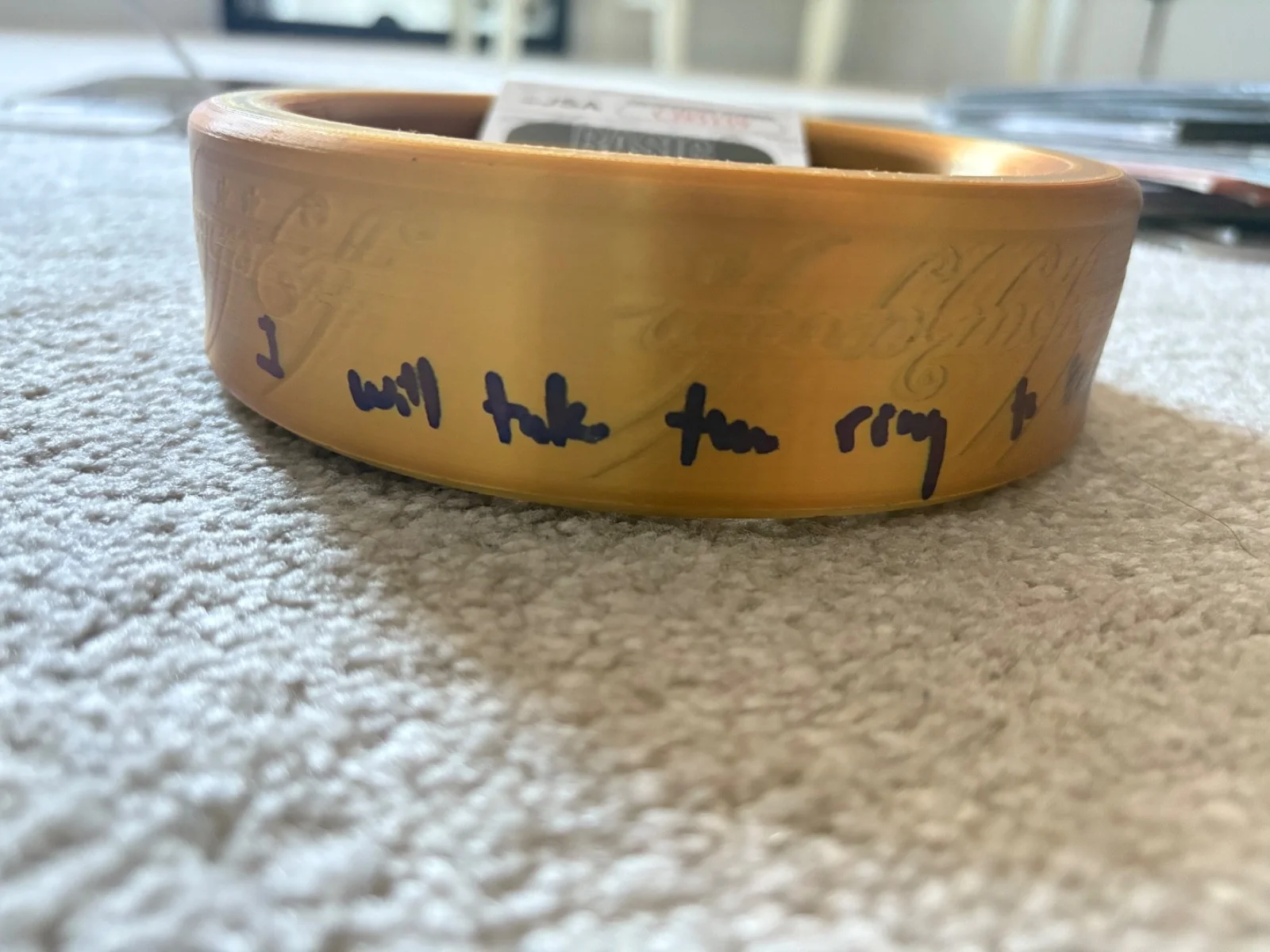 Elijah Wood — Elijah Wood signed 3d printed ring exact proof JSA COA auto Lord of the Rings, image 3