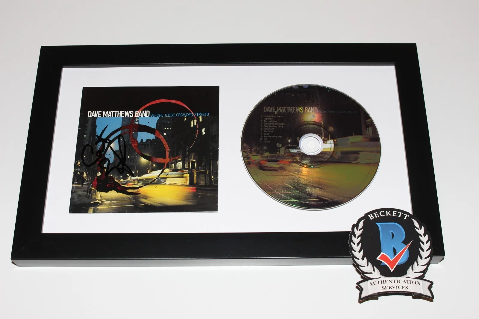 CARTER BEAUFORD SIGNED FRAMED DAVE MATTHEWS BAND CD COVER BECKETT BAS COA, изображение 3