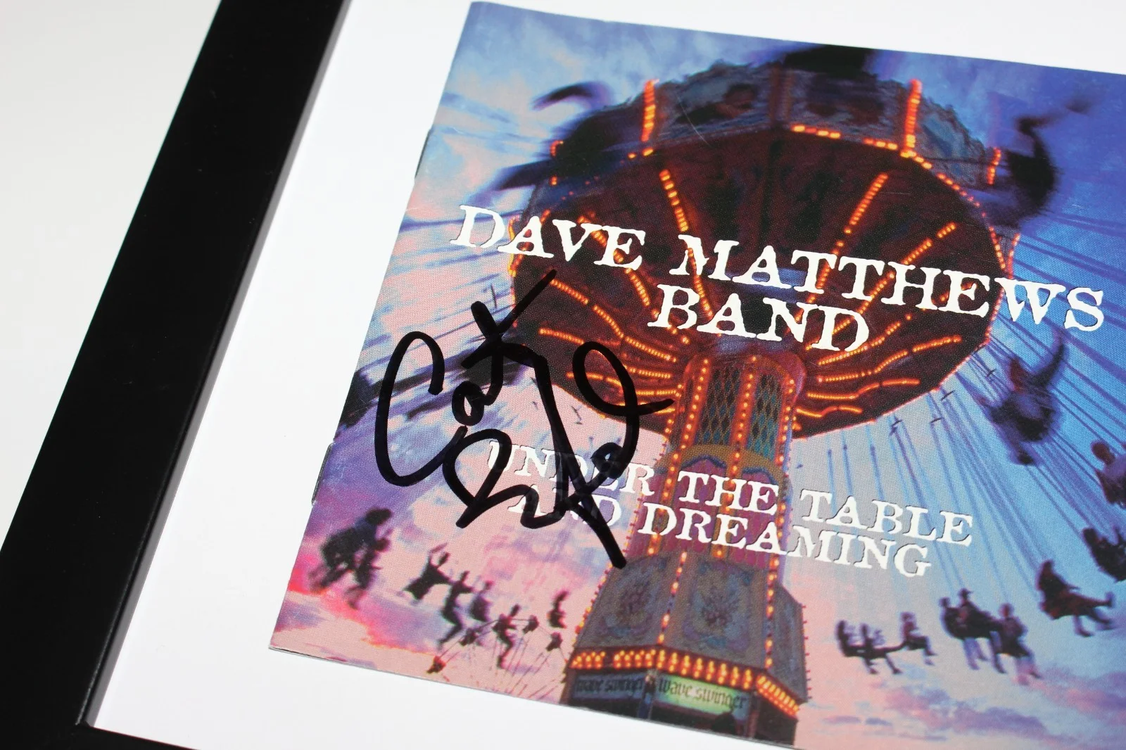 DRUMMER CARTER BEAUFORD SIGNED FRAMED DAVE MATTHEWS BAND CD COVER BECKETT COA, изображение 2