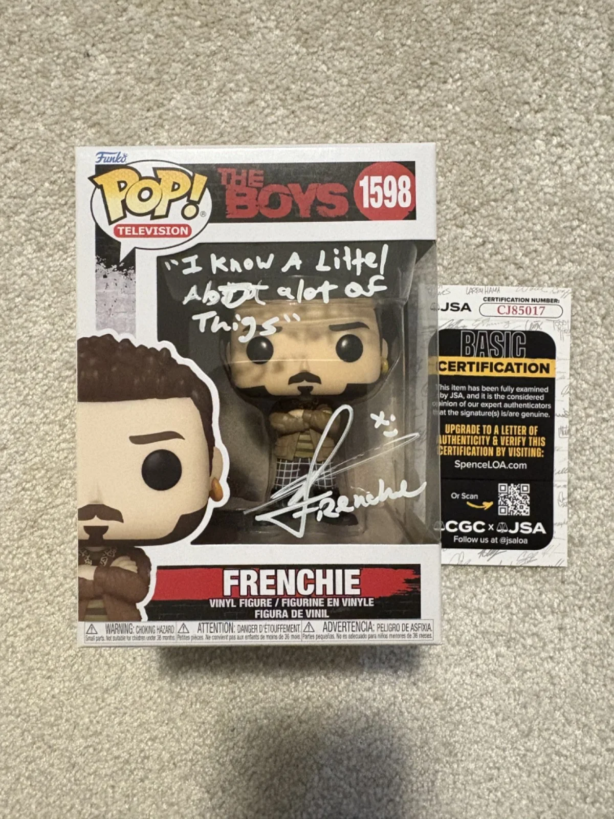 Tomer Capone — Tomer Capone signed funko toy pop exact proof JSA COA autographed The Boys, image 2