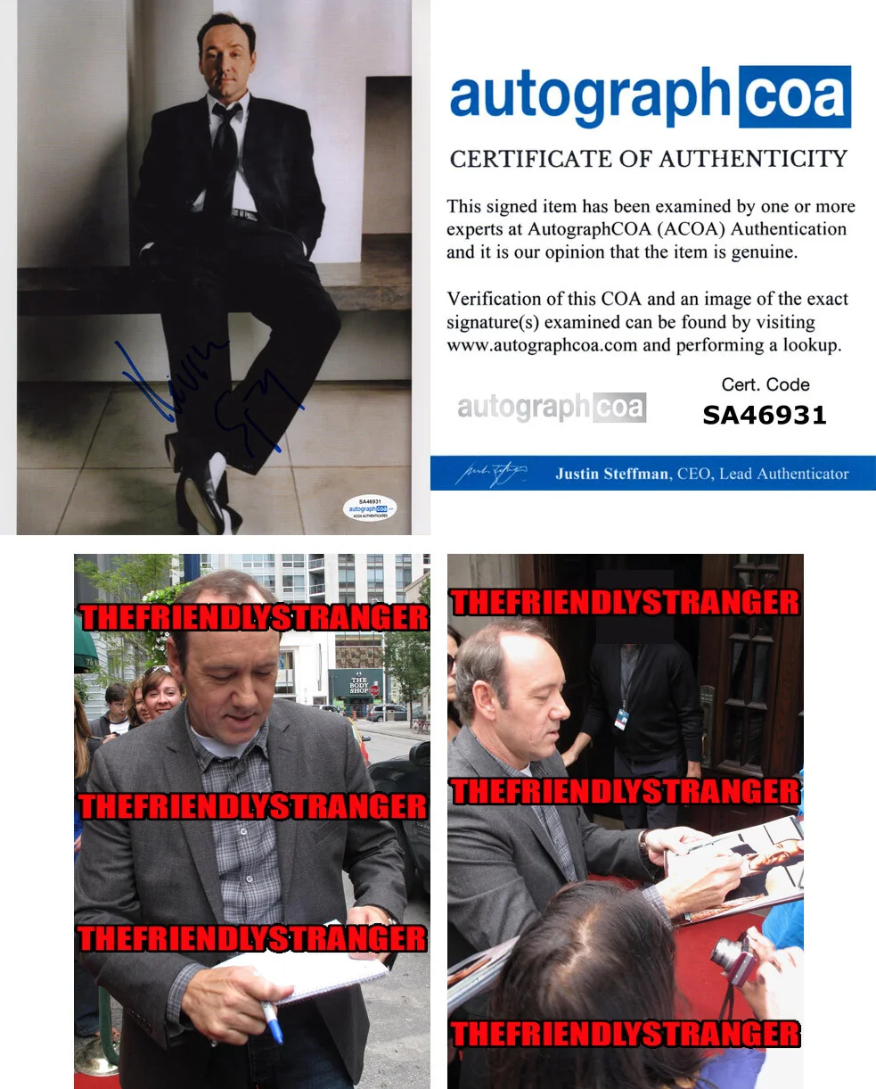 KEVIN SPACEY — Kevin Spacey signed Autograph 8x10 Photo HOUSE OF CARDS Usual Suspects ACOA COA