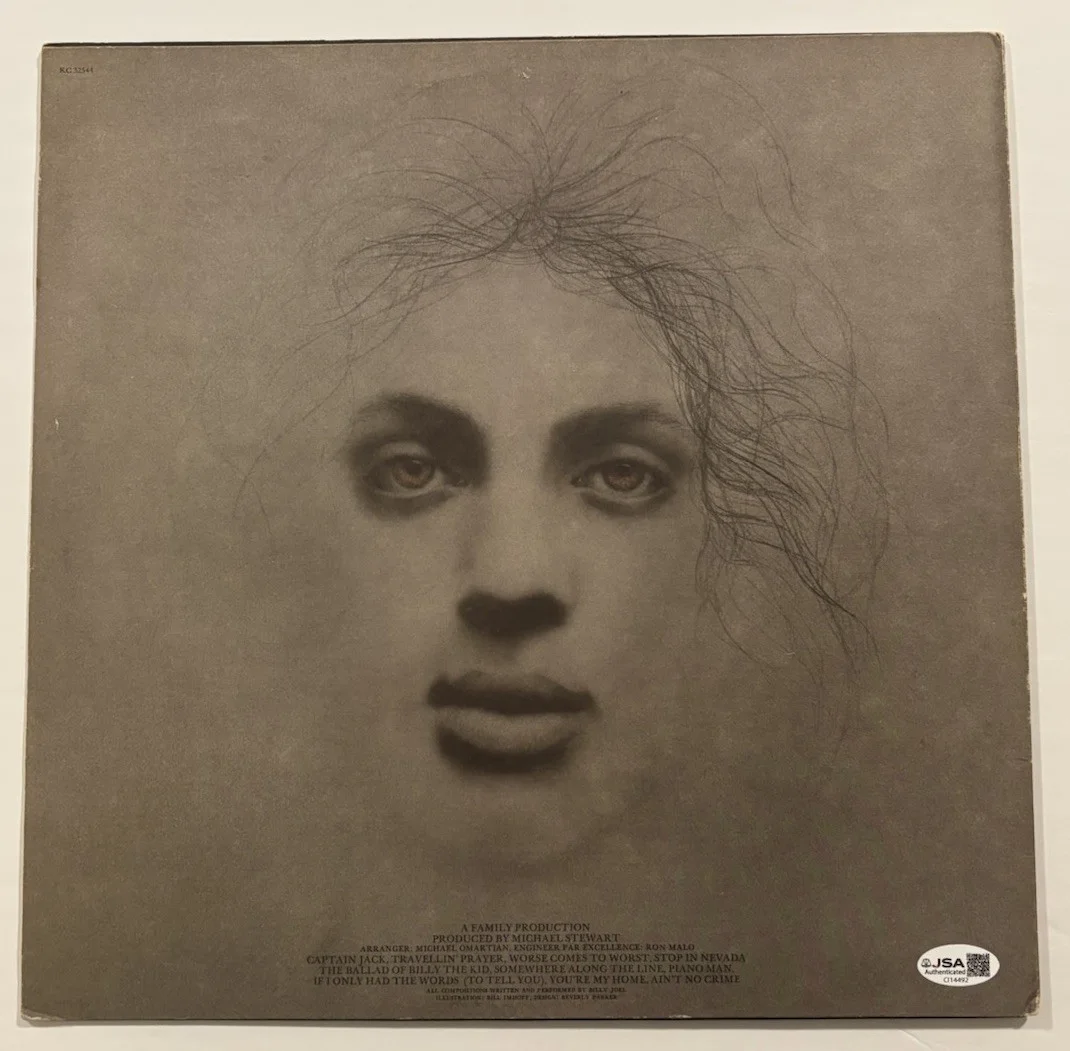 BILLY JOEL SIGNED PIANO MAN VINYL LP JSA COA #CI14492 AUTO VINYL AUTO, image 2