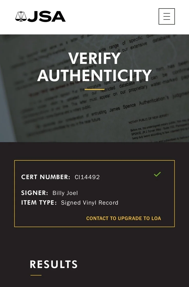 BILLY JOEL SIGNED PIANO MAN VINYL LP JSA COA #CI14492 AUTO VINYL AUTO, image 4