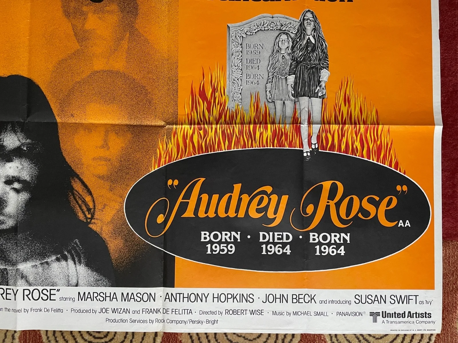 AUDREY ROSE (1977) Original UK Quad Horror Film Cinema Movie Poster, изображение 5
