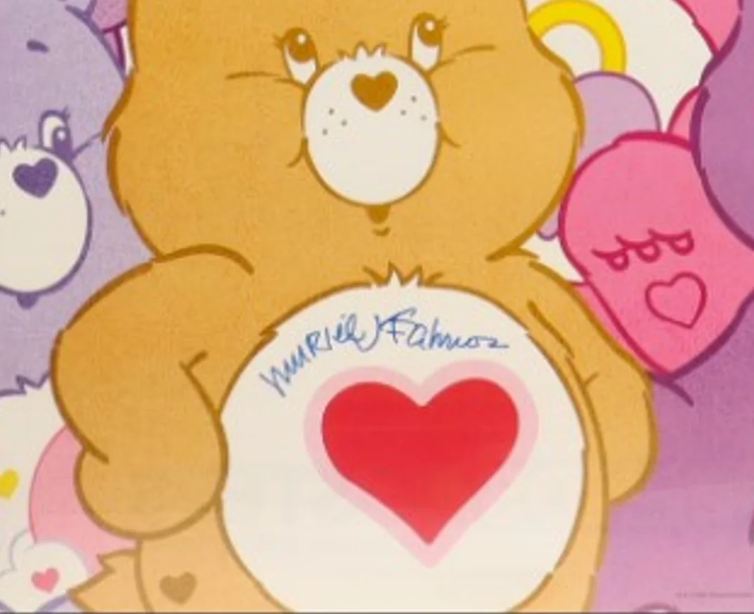 MURIEL FAHRION — MURIEL FAHRION Signed Care Bears 22x34 Poster on paper (JSA Basic Certification), image 2