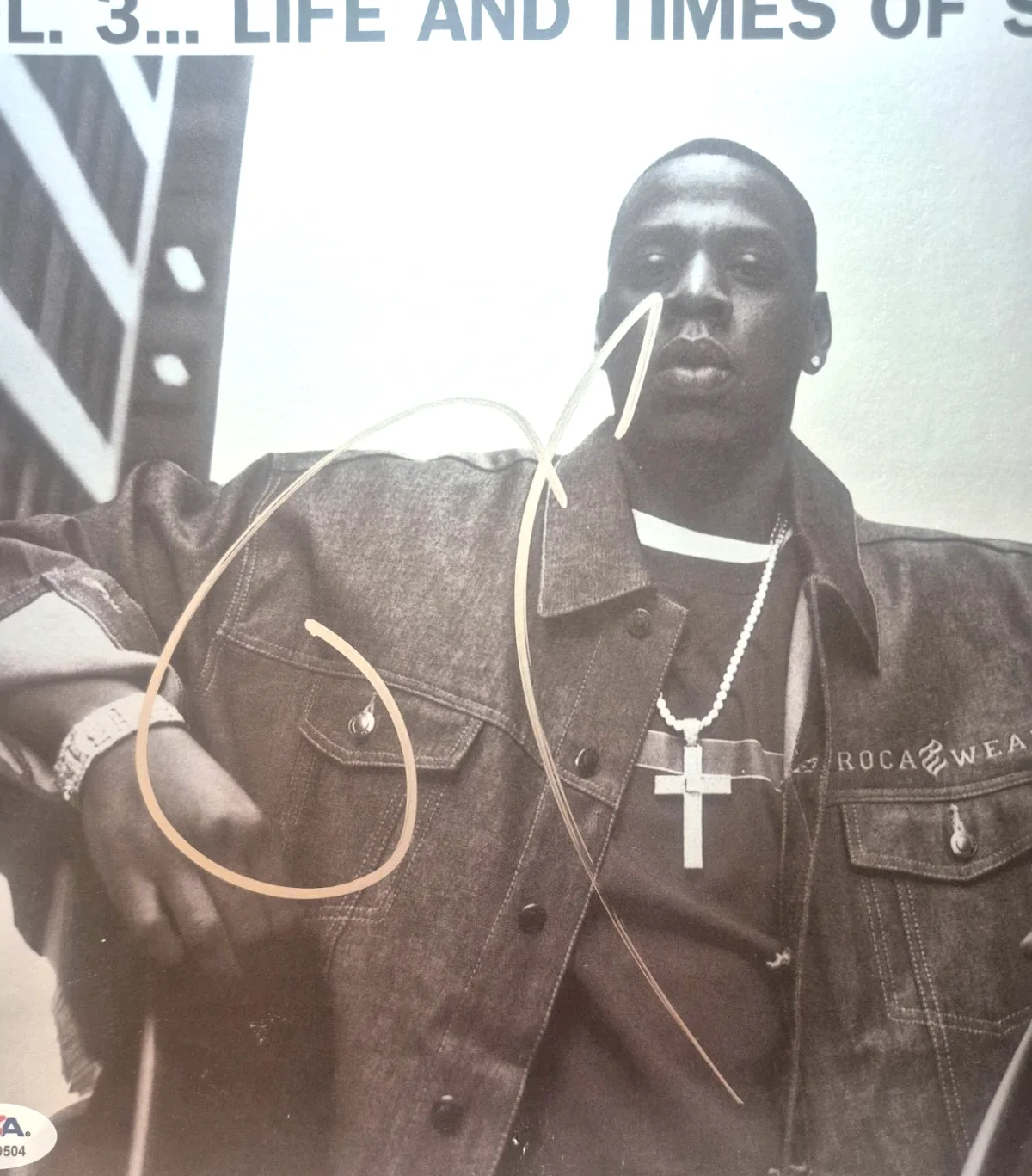 JAY-Z — JAY-Z SIGNED AUTOGRAPH LIFE AND TIME OF SEAN CARTER VOL 3 ALBUM VINYL PSA COA, изображение 2