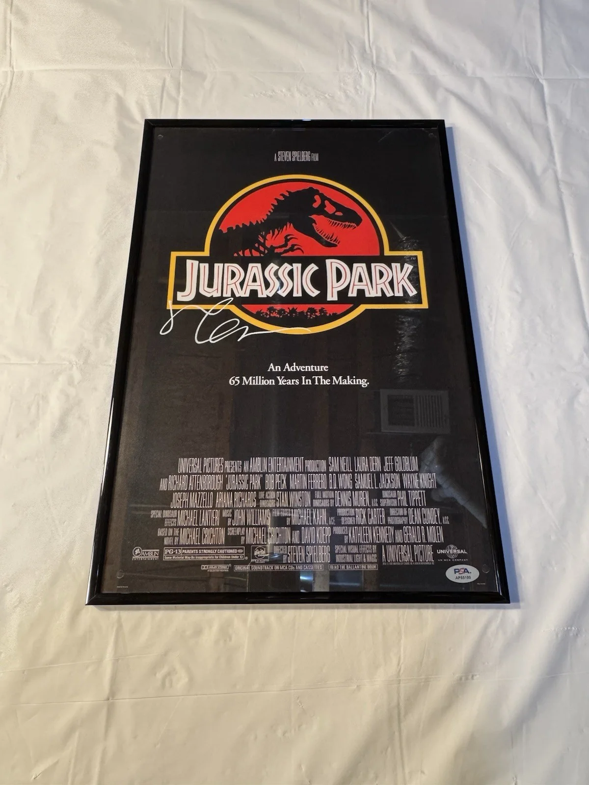 Jeff Goldblum — JEFF GOLDBLUM SIGNED AUTOGRAPH JURASSIC PARK MOVIE POSTER 12x18 PSA/DNA COA RARE