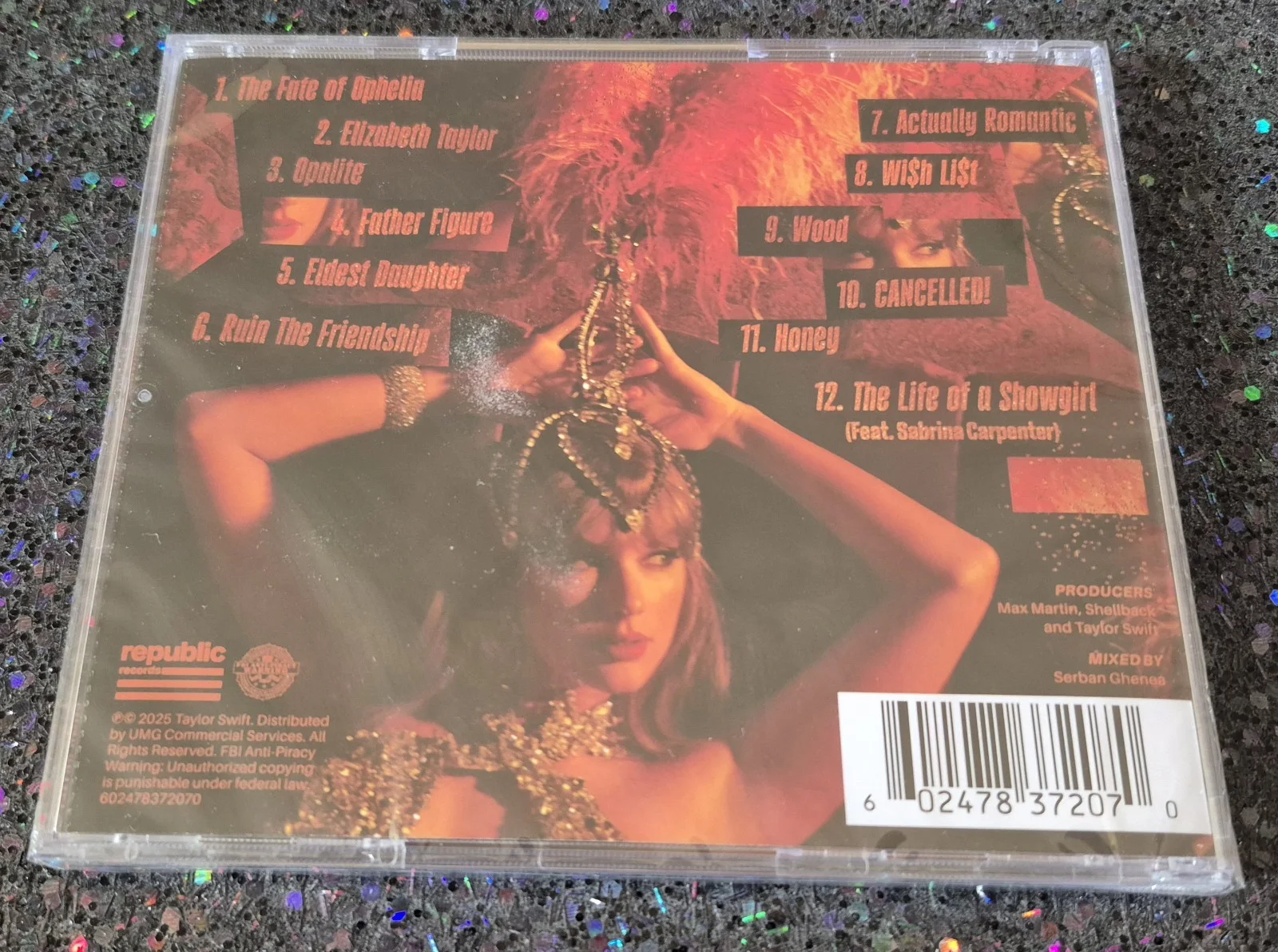 Taylor Swift - The Life Of A Showgirl CD 2025 Signed Photo 1 Brand New SEALED, изображение 2