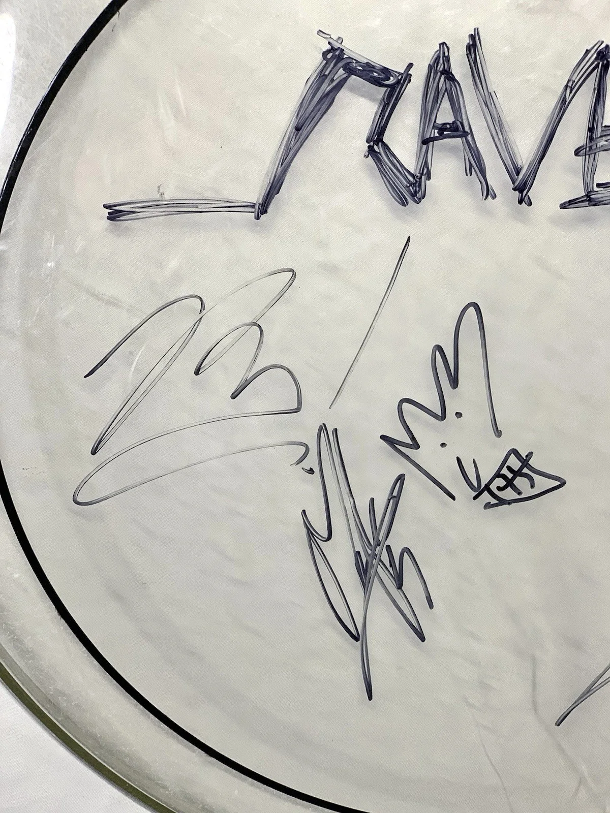 RAVEN Band 2021 Signed Stage Used 16" Drumhead Heller John Mark Gallagher NWOBHM, изображение 2