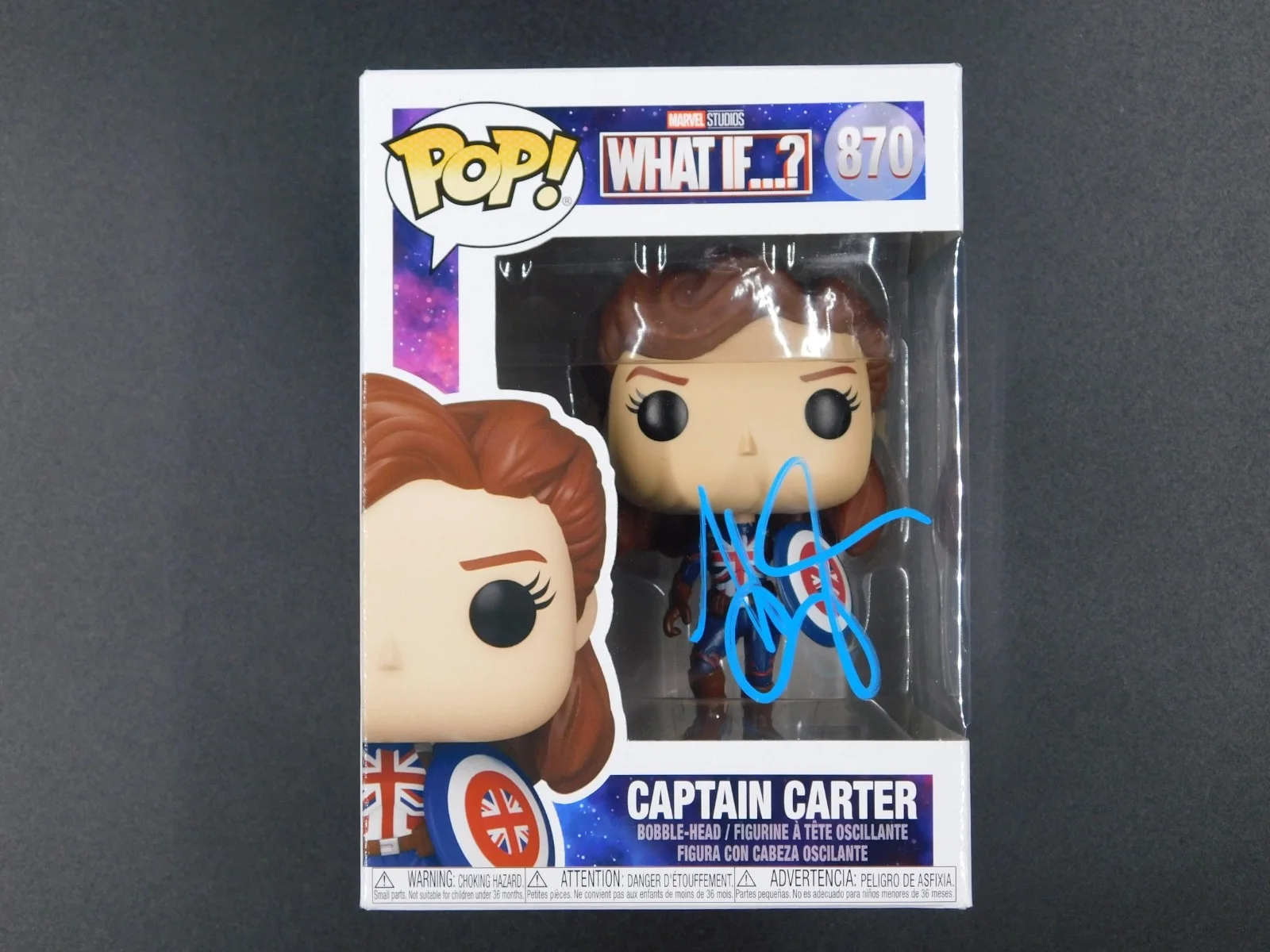 Hayley Atwell — Hayley Atwell Signed Autographed Funko Pop 870 What If..? Captain Carter BAS COA, image 2