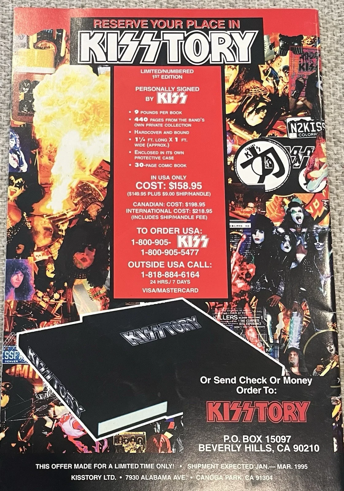 KISS Band Signed Program Simmons Stanley Singer Kulick Autograph JSA Letter, изображение 5